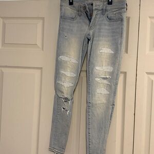 American Eagle Outfitters Light Blue Super Stretch Jeans